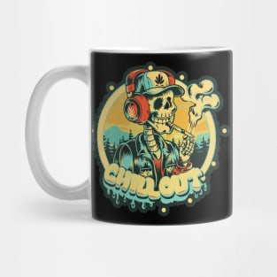 Bone Rhythms: Vintage Hip-Hop Fashion Skull Mug